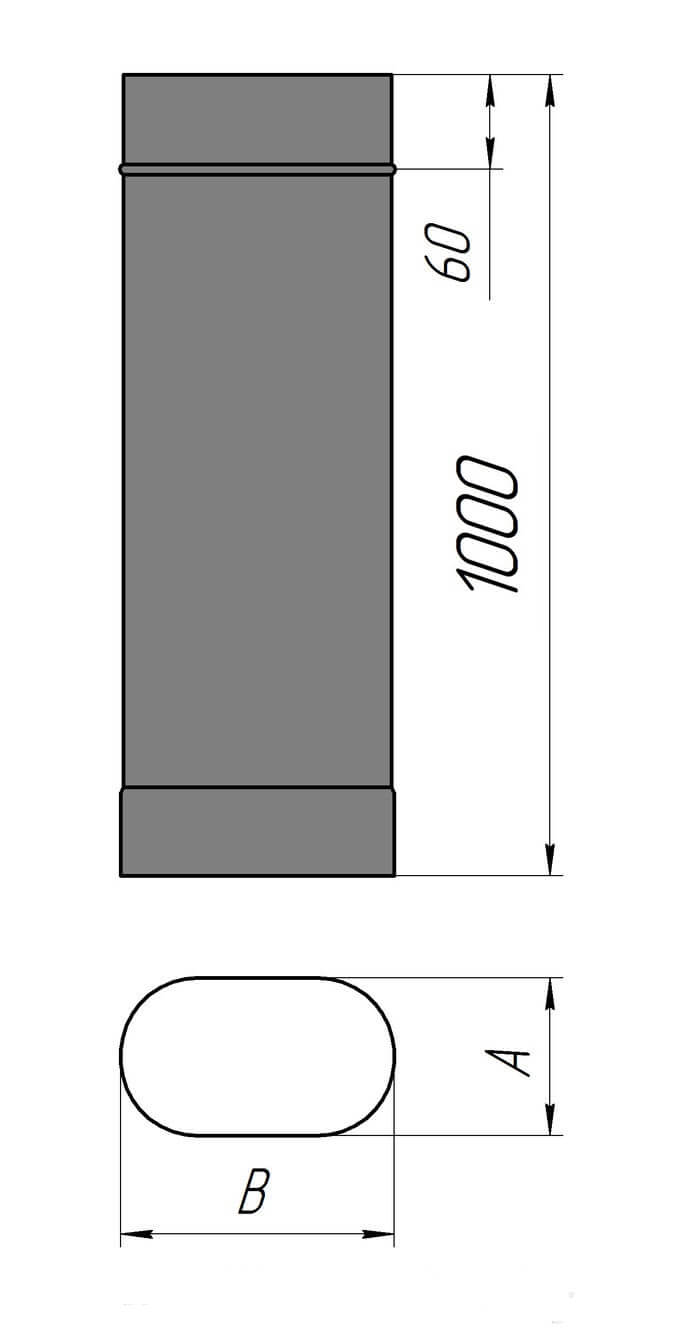 Параметры трубы-овал L1000