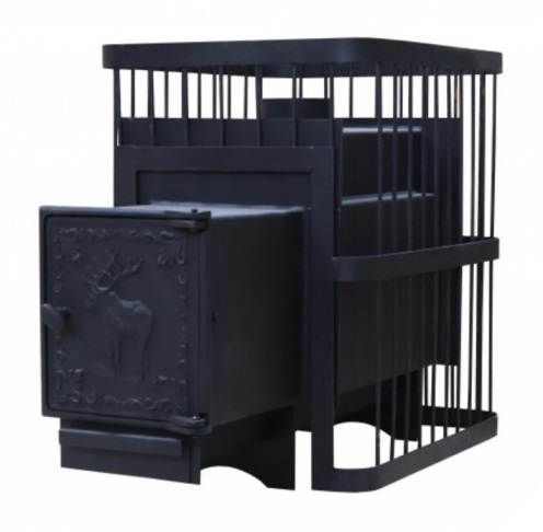 Печь банная ComfortProm СТАЛЬ 8 мм, для парной до 16 кубов,чугунная дверь.